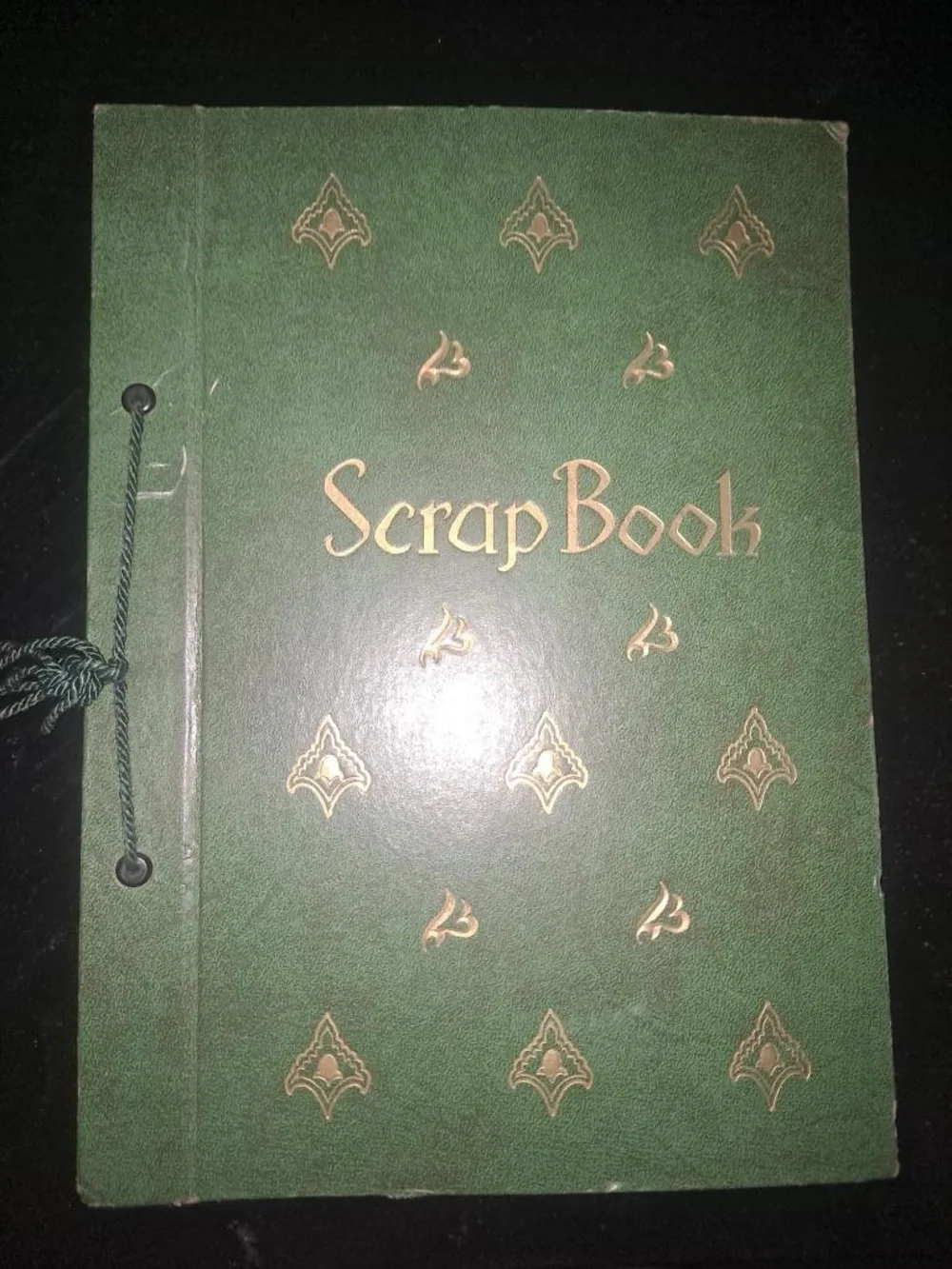 Green Scrapbook Album with Gold Accents